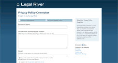 Desktop Screenshot of privacy-policy-generator.legalriver.com