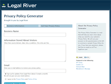Tablet Screenshot of privacy-policy-generator.legalriver.com